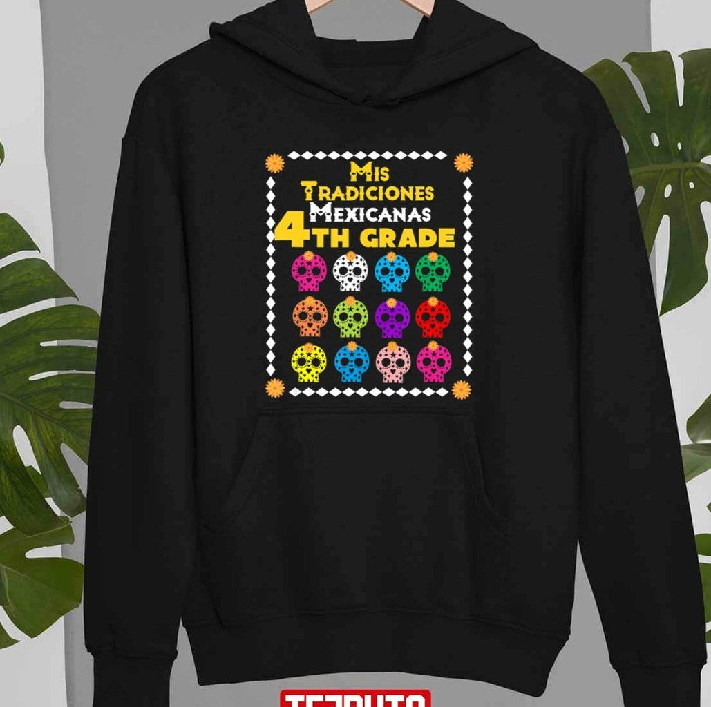 4th Grade School Day Of The Dead Sugar Skull Unisex T-shirt