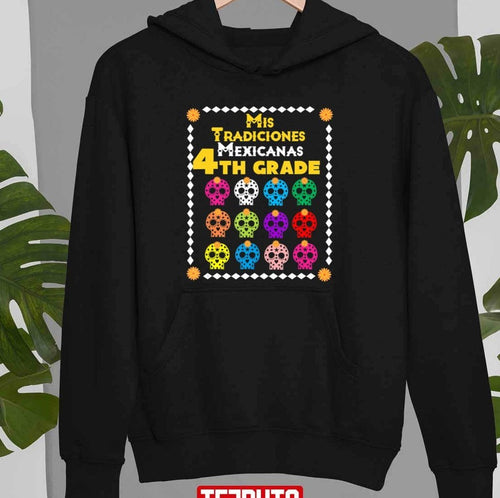 4th Grade School Day Of The Dead Sugar Skull Unisex T-shirt