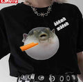Puffer Fish Eating Carrot Unisex Sweatshirt