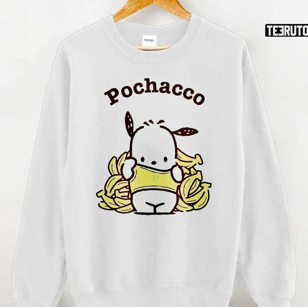 Pochacco And Banana Stacks Unisex Sweatshirt