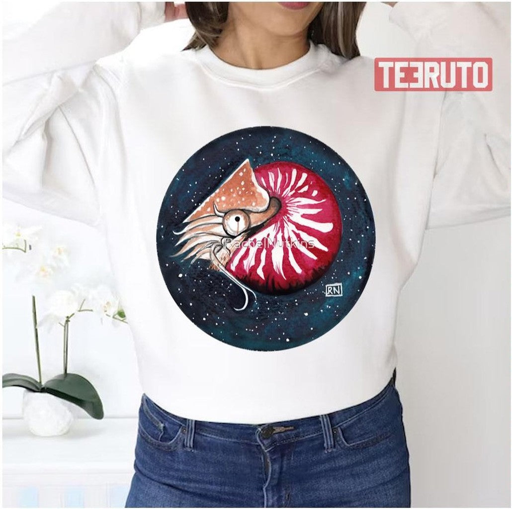 Space Nautilus Watercolour Painting Unisex Sweatshirt