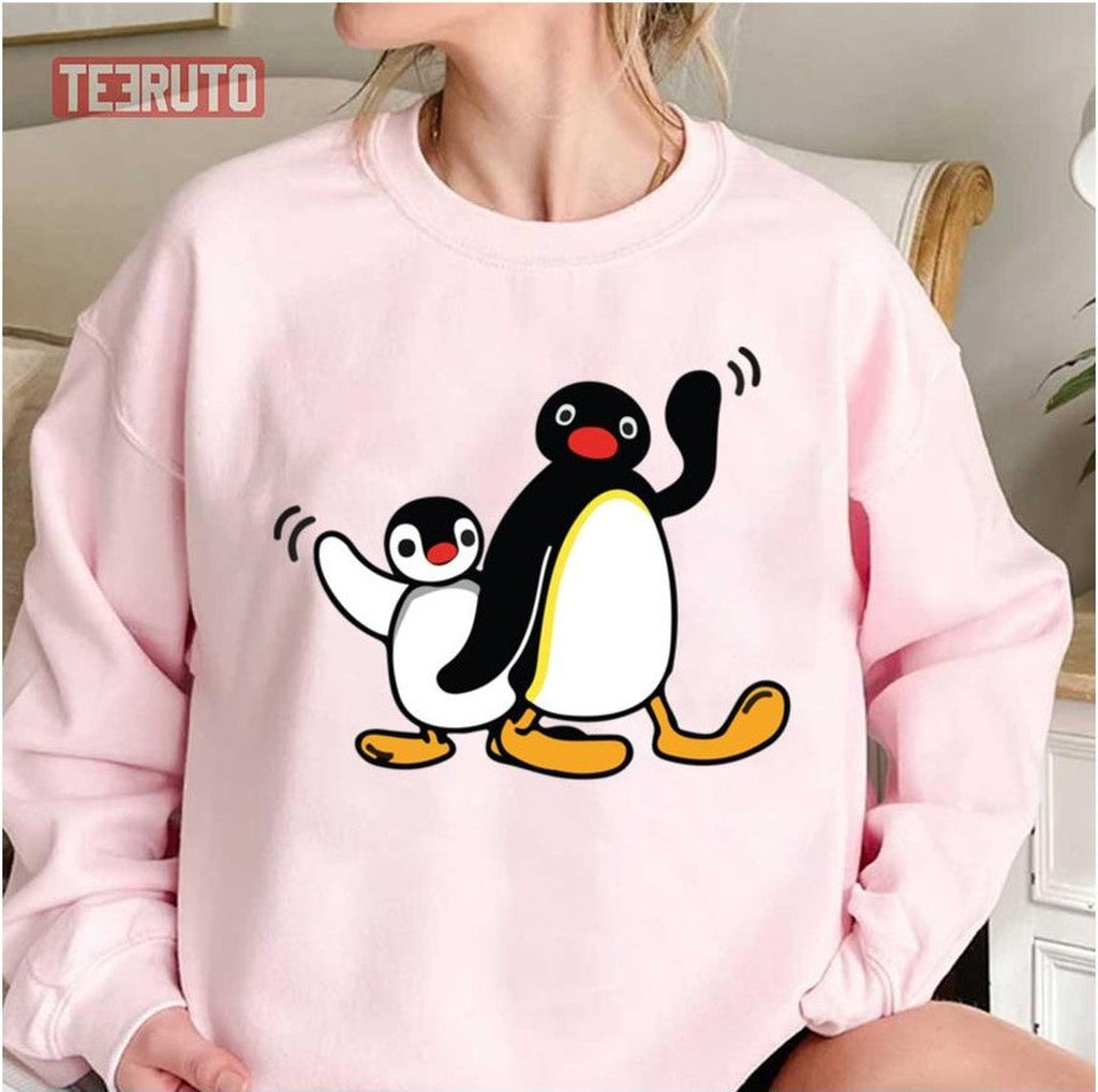 Say Hi To Pingu 90s Cartoon Unisex Sweatshirt