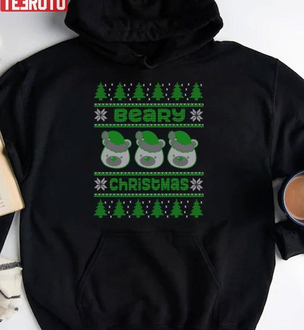 Polar Bear Christmas Beary Christmas Unisex Sweatshirt