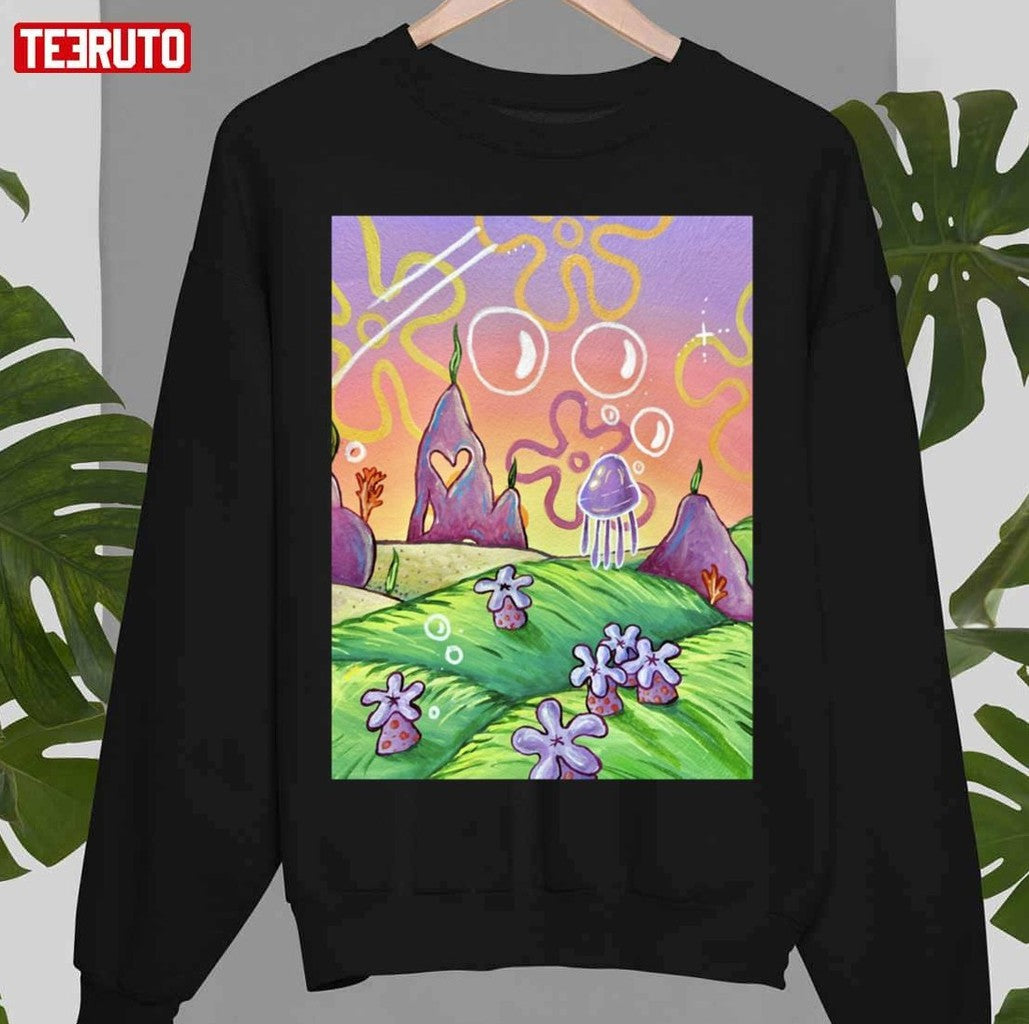 Sunset Spongebob Window Unisex T-Shirt