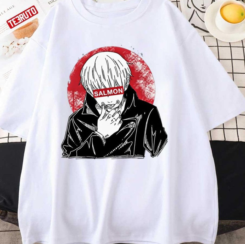 Salmon Inumaki Toge Japanese Style Artwork Jujutsu Kaisen Japanese Anime Unisex T-Shirt
