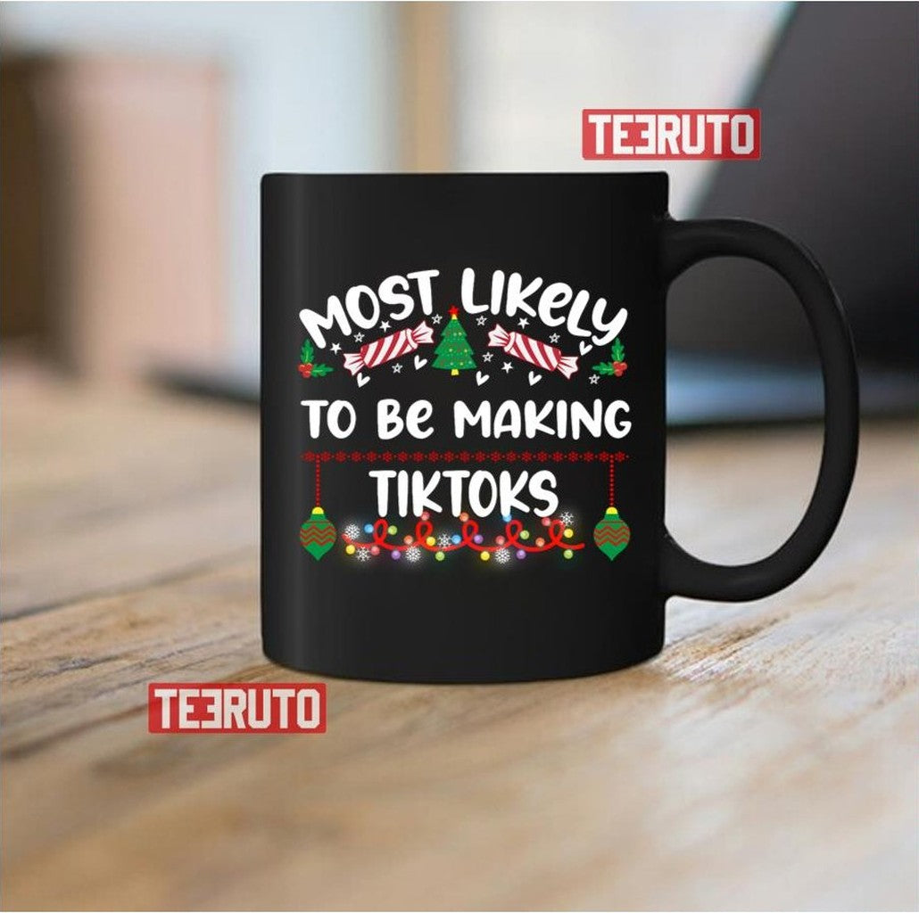 Most Likely To Be Making Tiktoks Christmas Family Group Unisex Sweatshirt