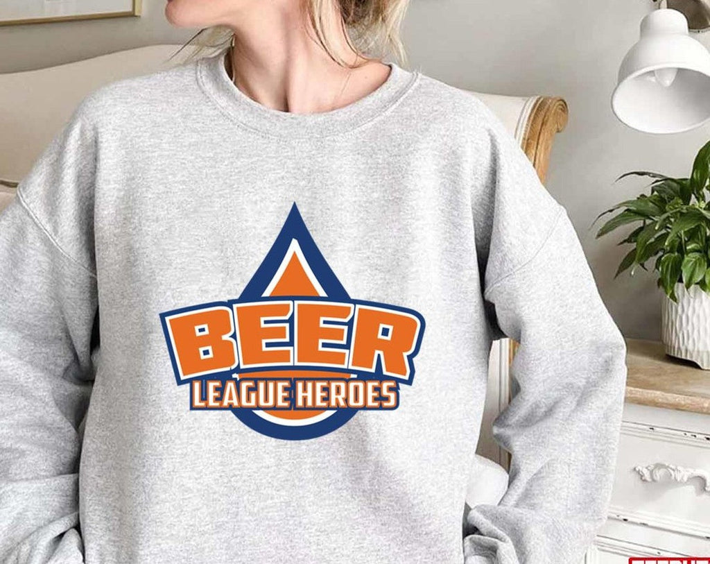Beer League Heroes Official Logo Edmonton Oilers Unisex Sweatshirt