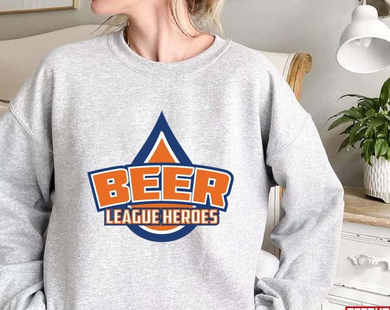 Beer League Heroes Official Logo Edmonton Oilers Unisex Sweatshirt