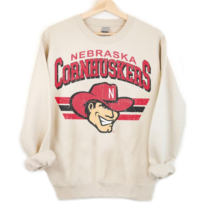 Nebraska Cornhuskers Vintage Football NCAA Sweatshirt - Tshirt - Hoodie, University of Nebraska Unisex Football NCAA Shirt, Unisex Vintage NCAA Shirt,