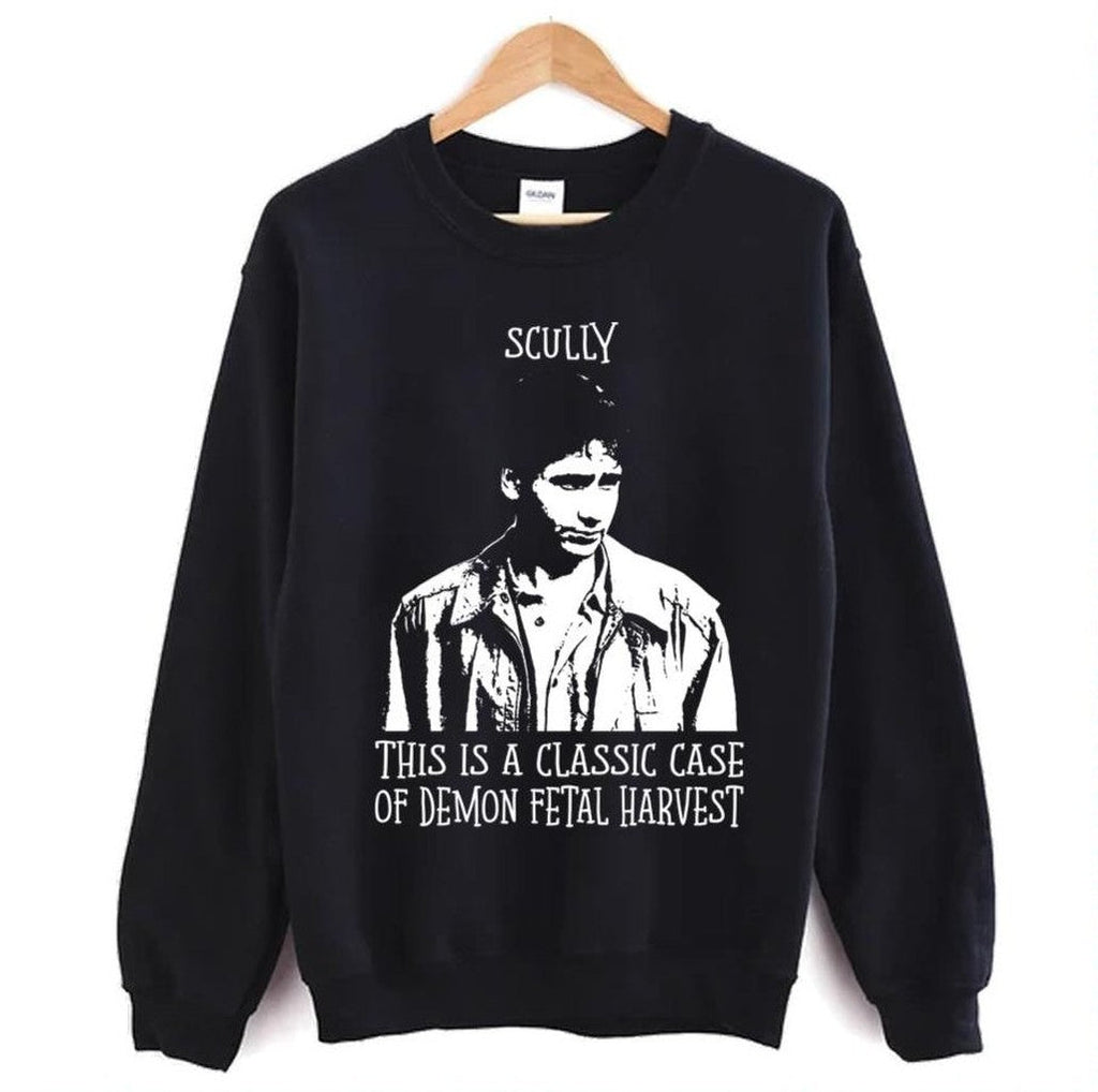 Scully Painting Character Black Vintage X Files Series Unisex Hoodie