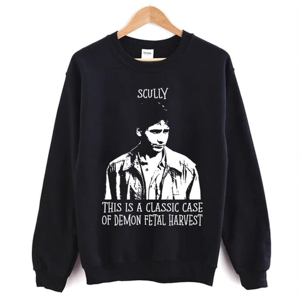 Scully Painting Character Black Vintage X Files Series Unisex Hoodie