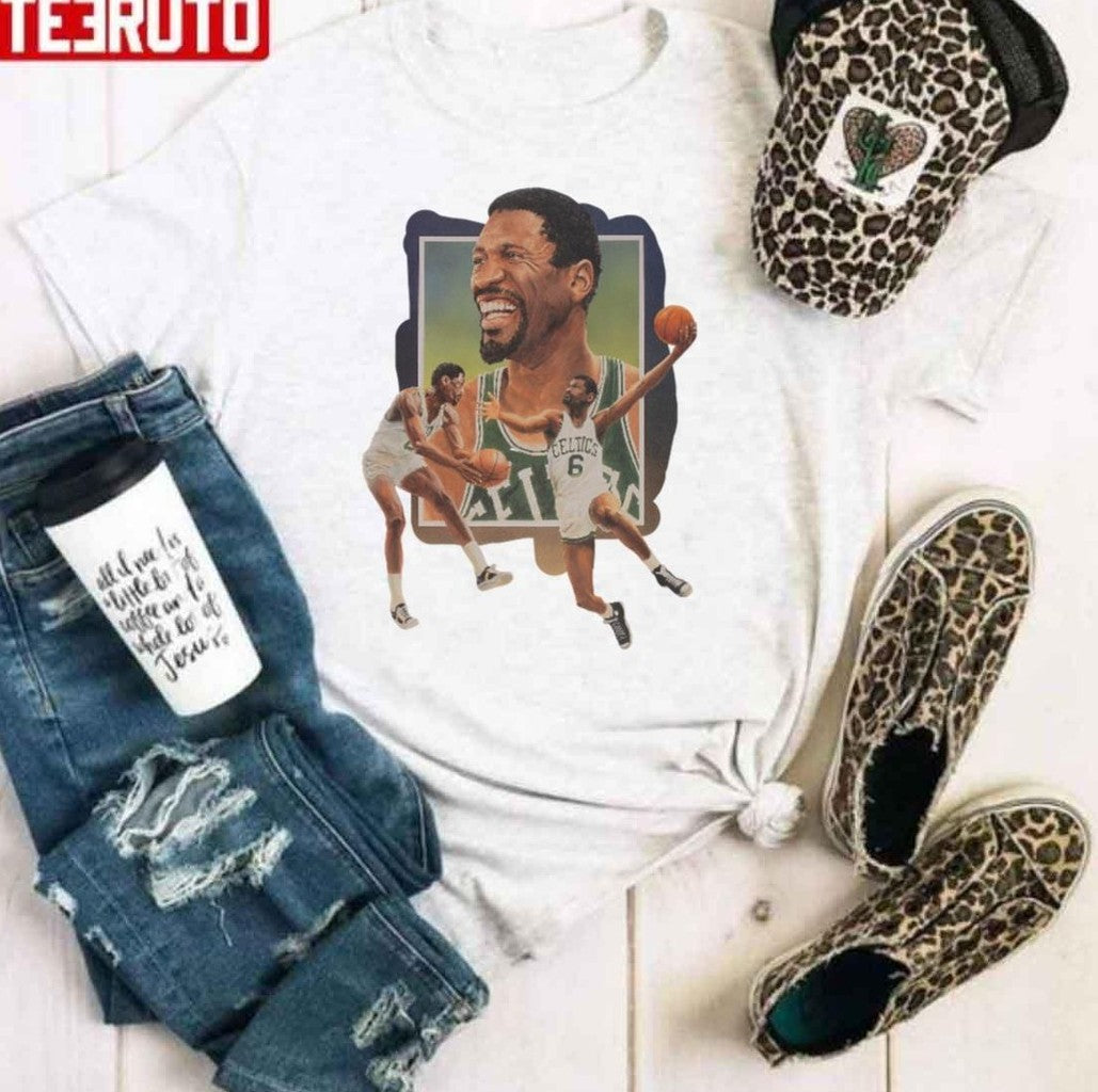 Bill Russell 8 Retro Basketball Player Unisex Hoodie