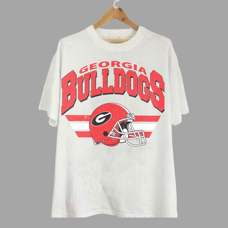 Georgia Bulldogs Vintage NCAA Sweatshirt, Unisex Bulldogs Football Shirt, Classic Sport Hoodie Gift for Fans, Cotton, Sweatshirt, Casual Shirt