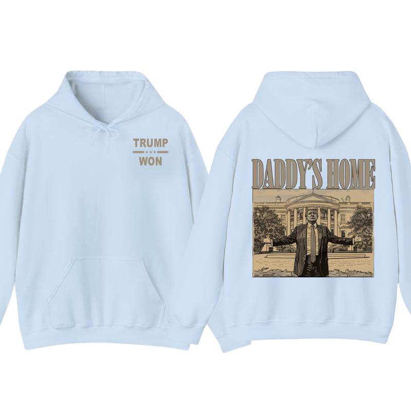 Trummp Daddy's Home 2024 Black Hoodie â€“ Bold Political Statement Design