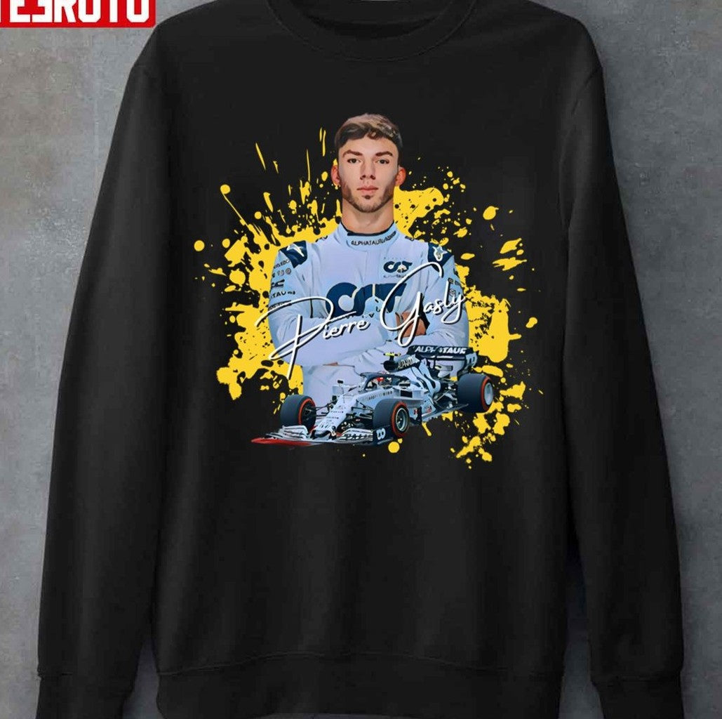 Pierre Gasly Watercolor Design Yellow Unisex Hoodie