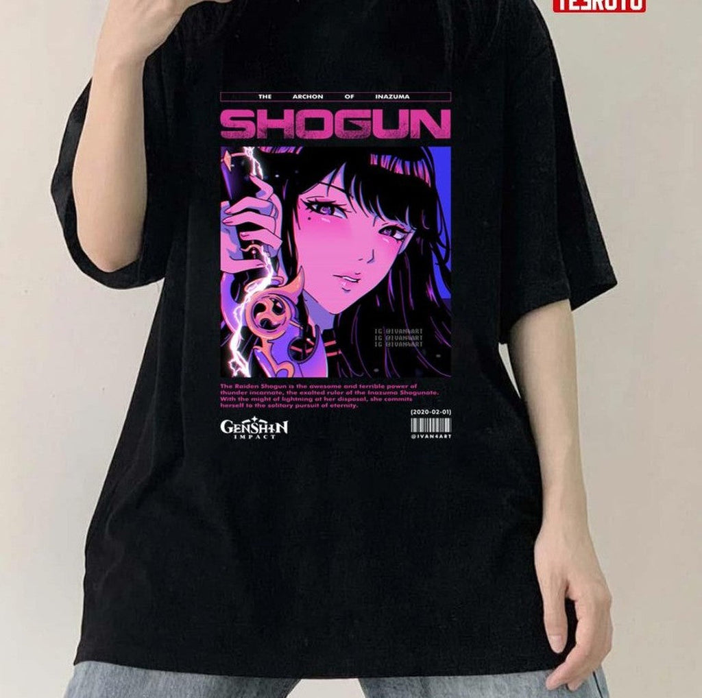 The Archon Of Inazuma Raiden Shogun Genshin Impact Anime Art Unisex T-Shirt
