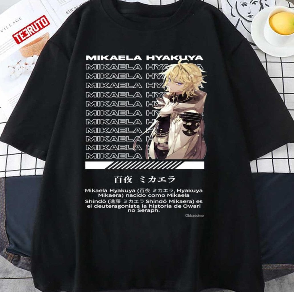 Anime Mikaela Hyakuya Seraph of the End Anime Character Unisex T-shirt