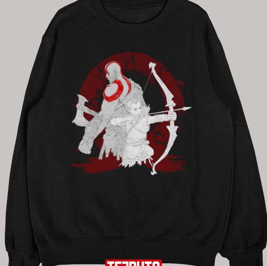 Atreus And Kratos In God Of War Ragnarok Symbol Unisex T-shirt