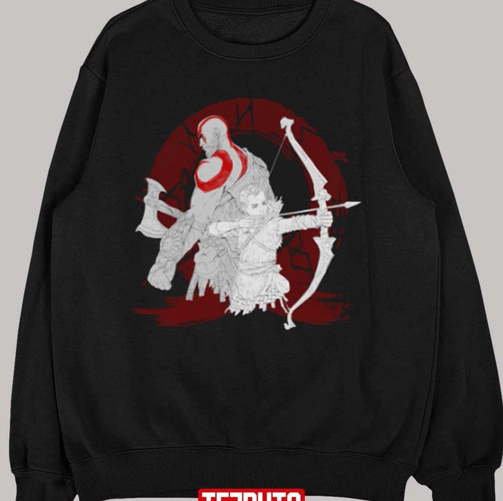 Atreus And Kratos In God Of War Ragnarok Symbol Unisex T-shirt