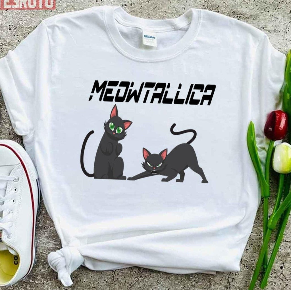 Anime Cats Meowtallica Metalica Unisex T-Shirt