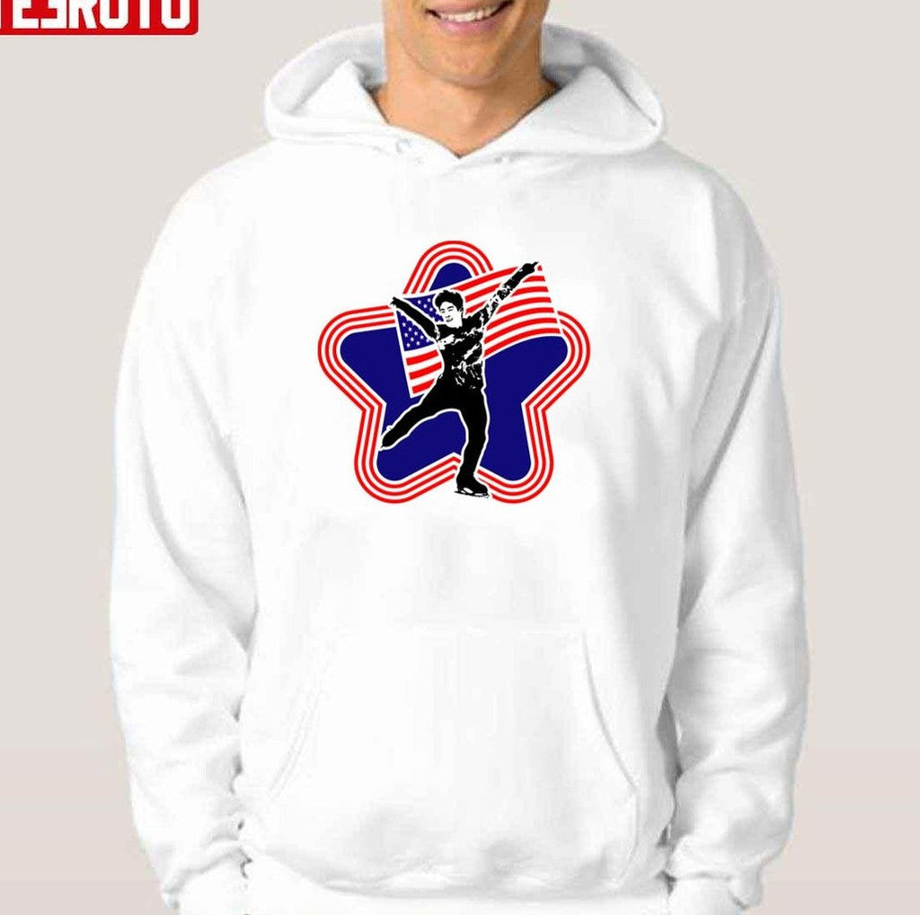Nathan Chen Holding American Flag Unisex T-Shirt