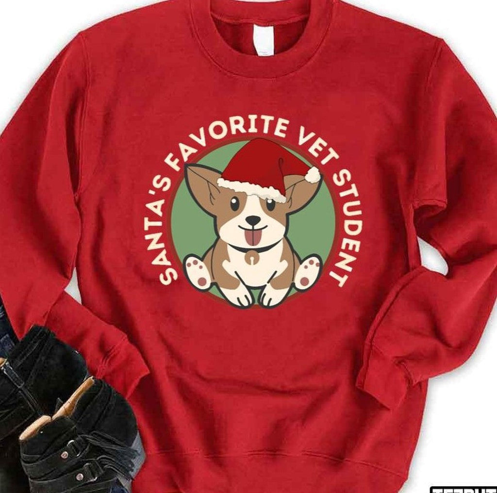 Santas Favorite Vet Student Funny Christmas Sweatshirt