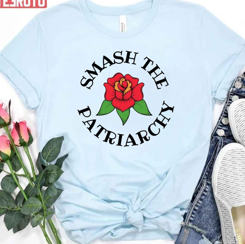 Smash The Patriarchy Feminist Flower Logo Unisex T-Shirt