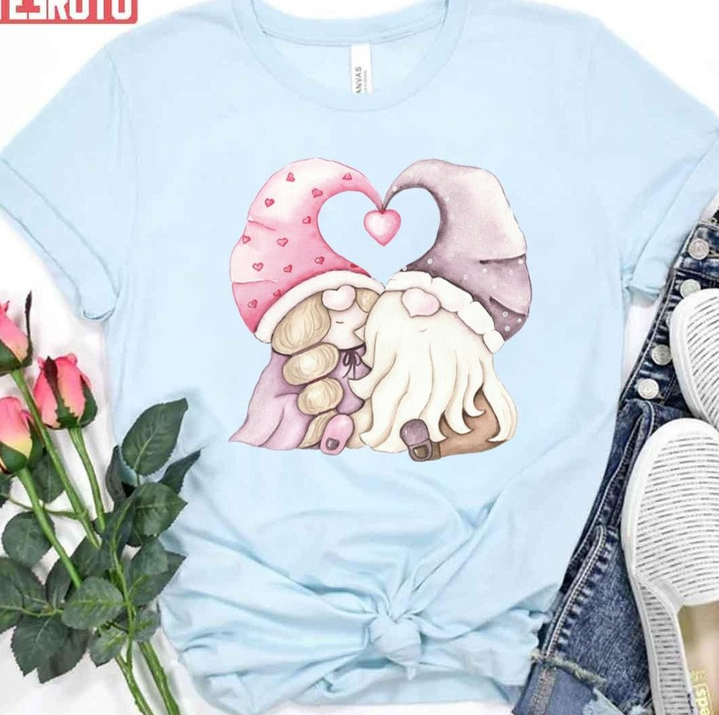Sweet Valentine's Day Gnomes Unisex T-Shirt