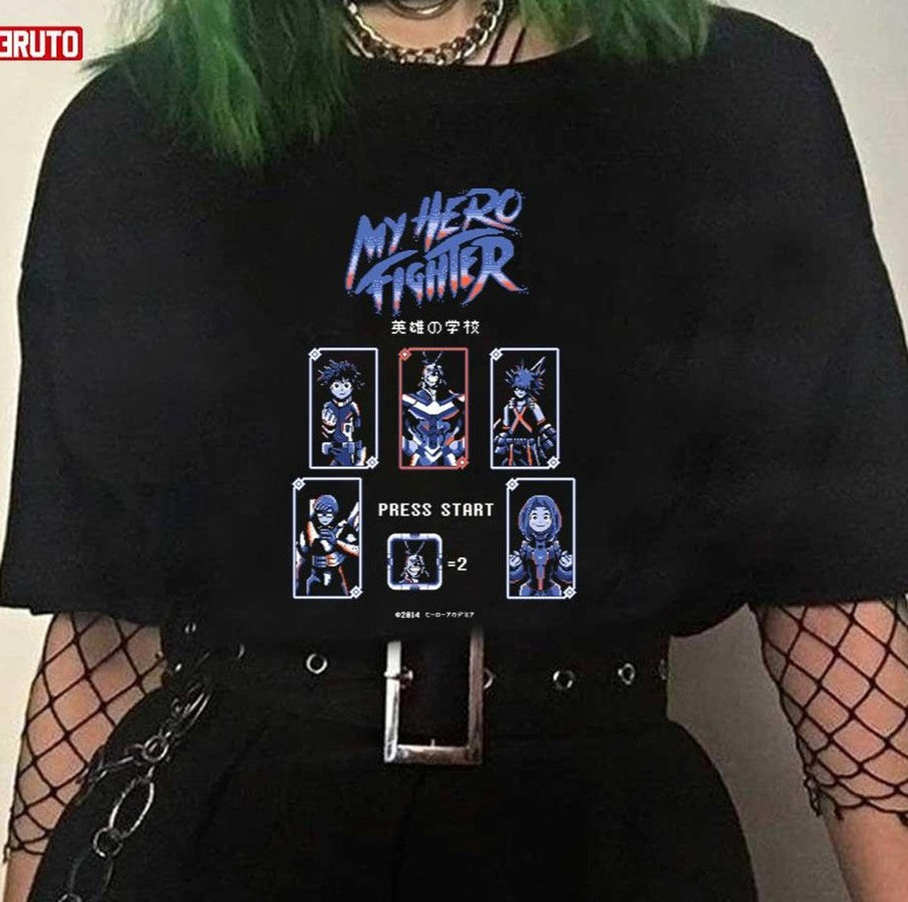 My Hero Figther Press Start My Hero Academia Unisex T-shirt