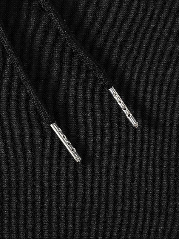 Men's Heart Print Drawstring Hoodie with Pocket, Casual Long Sleeve Sweatshirt for Men's Fall & Winter, Daily Valentine's Day WearÂ 