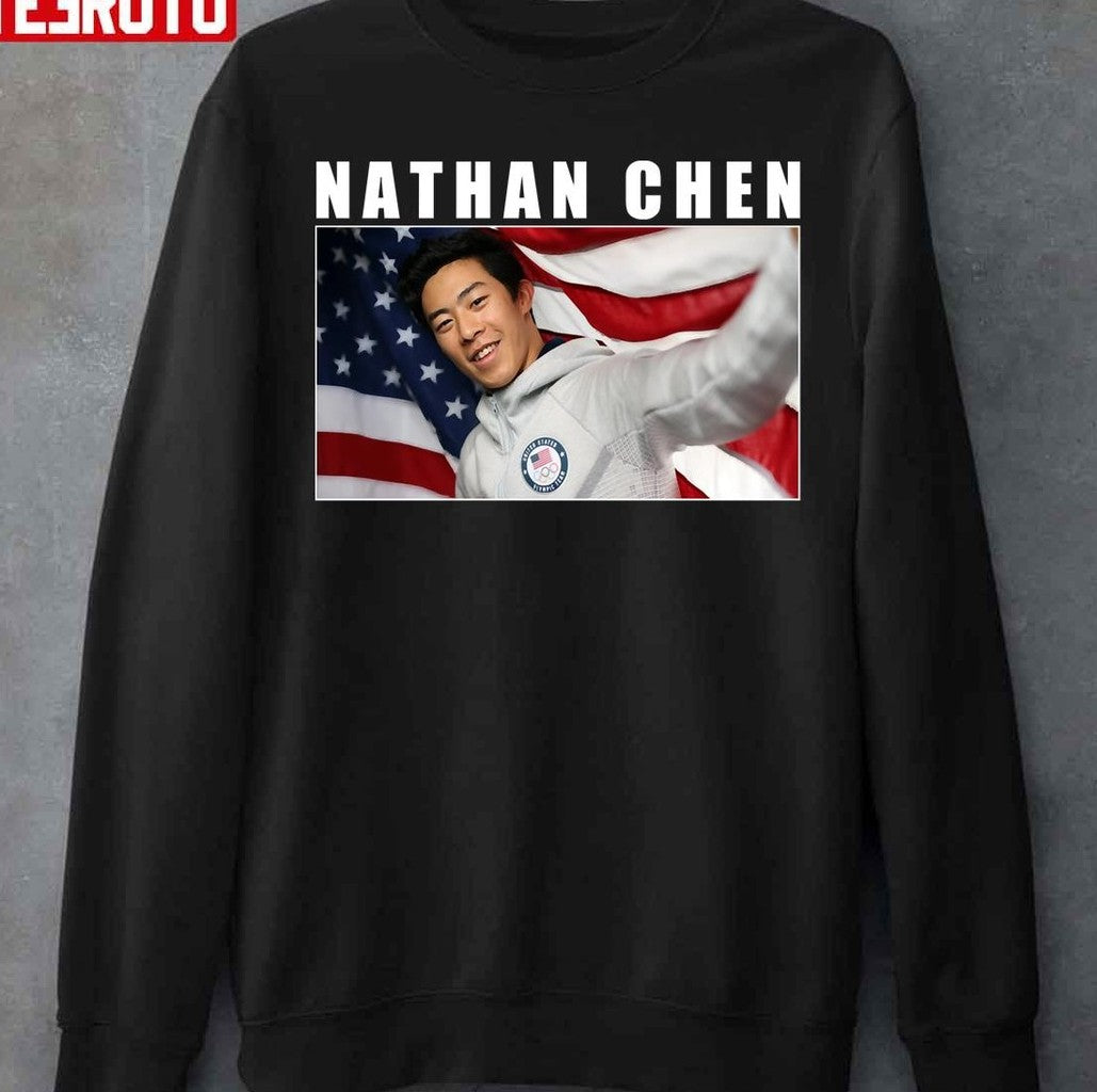 Nathan Chen American Flag Unisex T-Shirt