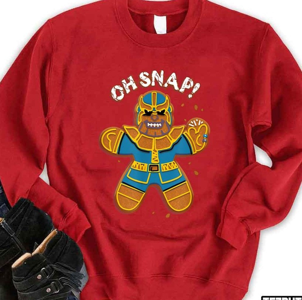 Thano Gingerbread Oh Snap Christmas Unisex Sweatshirt