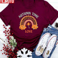 Autumn Time Love Orange Buffalo Pattern Rainbow Unisex T-Shirt