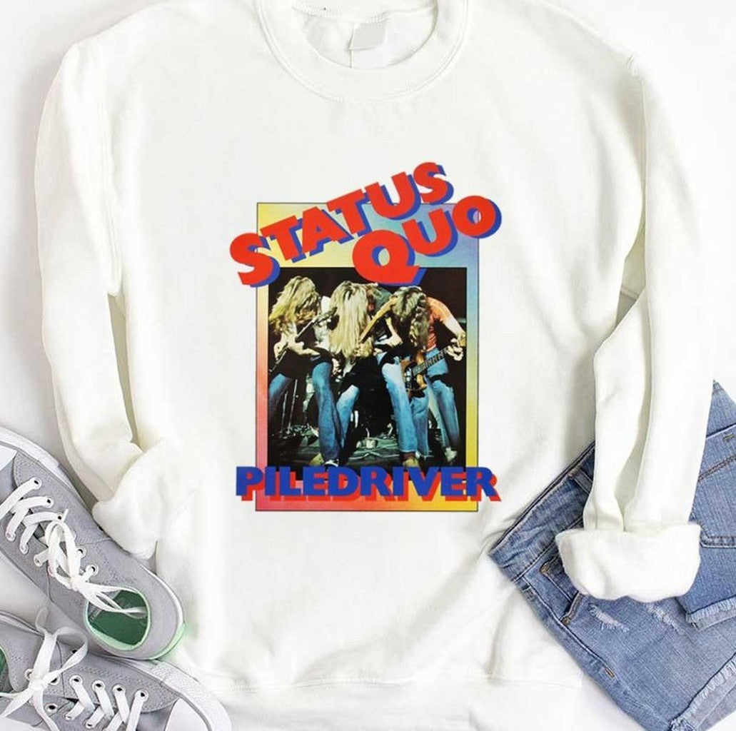 Piledriver Band Status Quo Band Vintage Design Unisex T-shirt