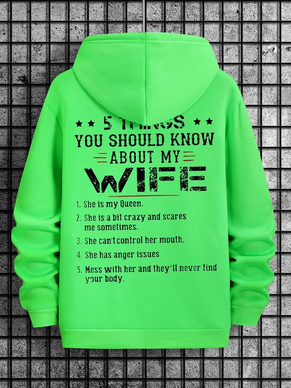 Letter Print Men's Essentials Hoodie with Drawstring Pockets, Casual Long Sleeve Sweatshirt, Drippy Outfit, Boyfriend Gift Graphic HoodiesÂ 