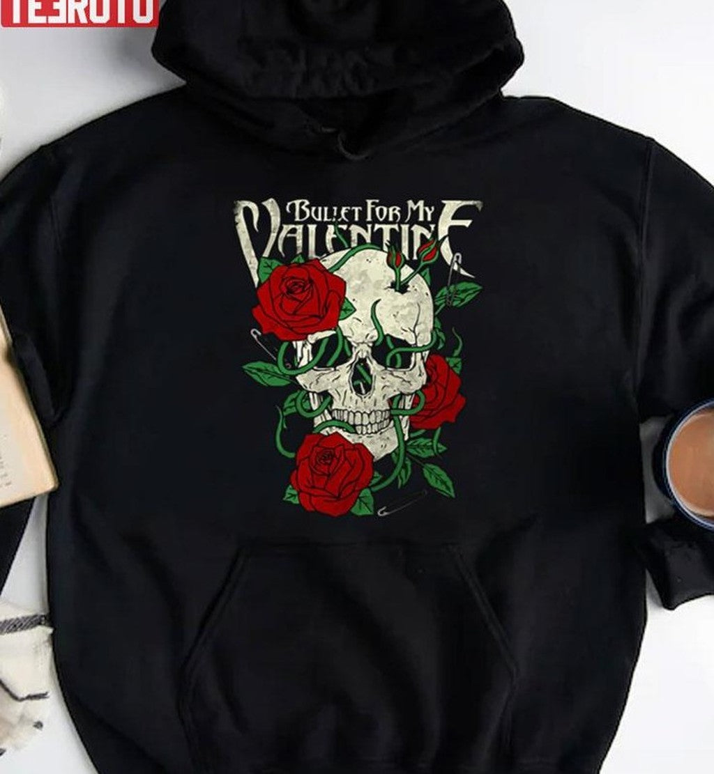 Roses And Skull Bullet For My Valentine Unisex T-Shirt