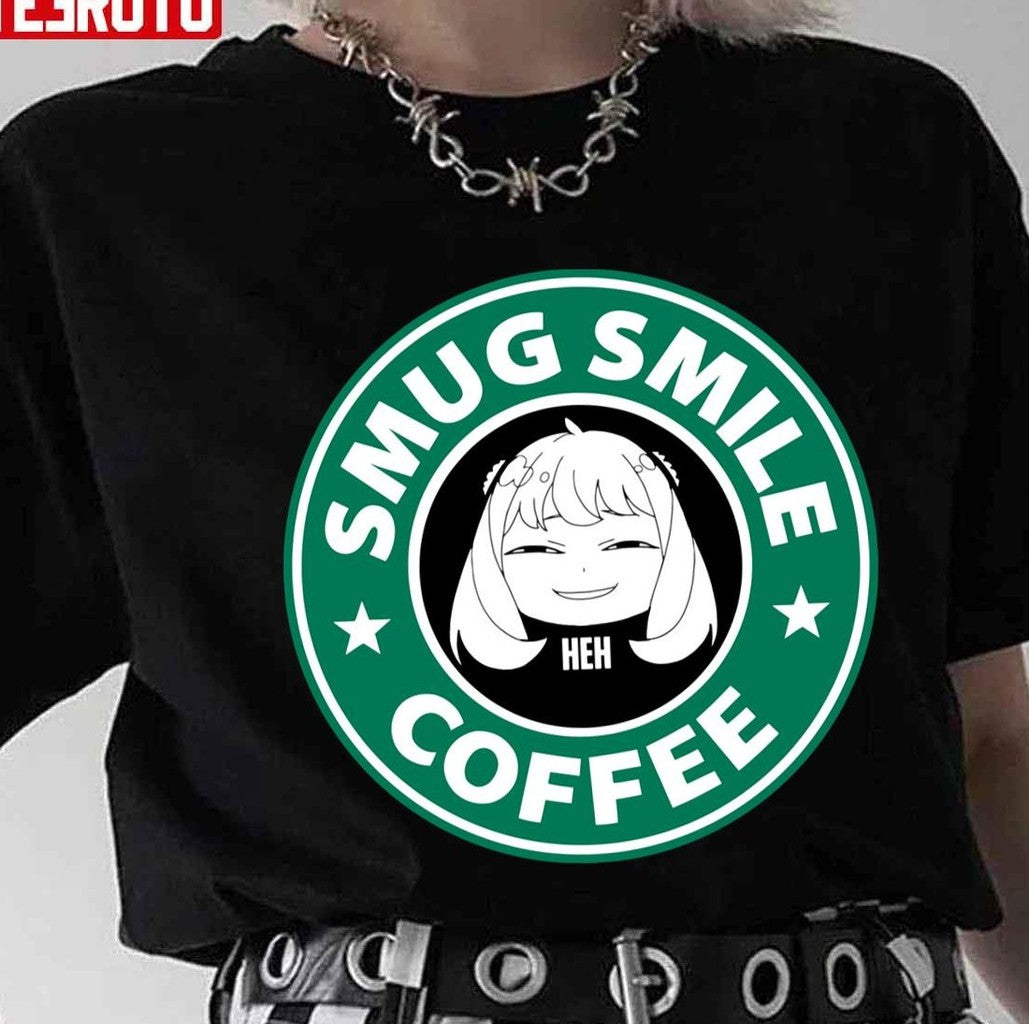Starbucks Anya Forger Smug Smile Spy X Family Unisex T-Shirt