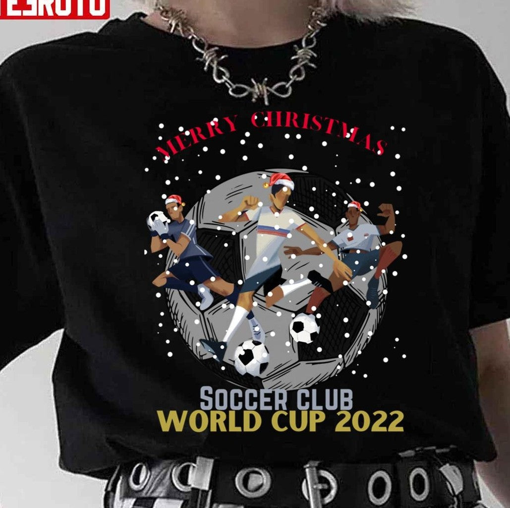 Soccer World Cup 2022 On Christmas Qatar Unisex Sweatshirt