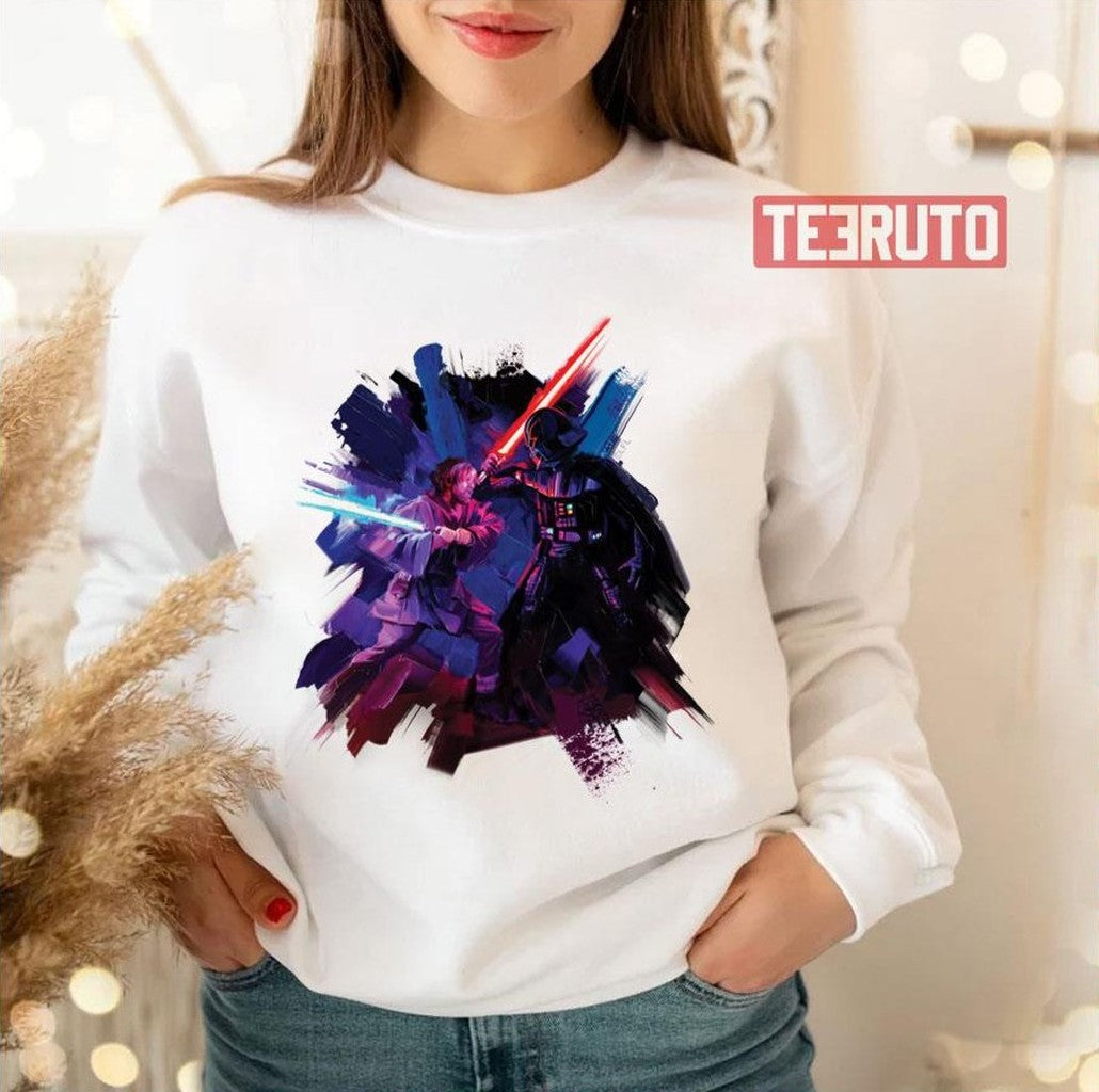 Obi Wan Kenobi Lightsaber Duel Illustration Unisex T-Shirt