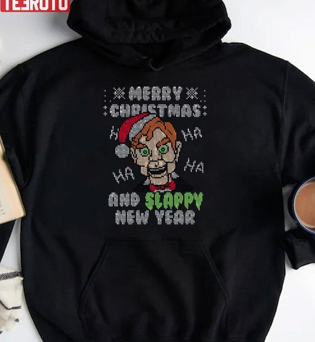 Slappy New Year Ugly Christmas Sweater Goosebumps Unisex T-Shirt