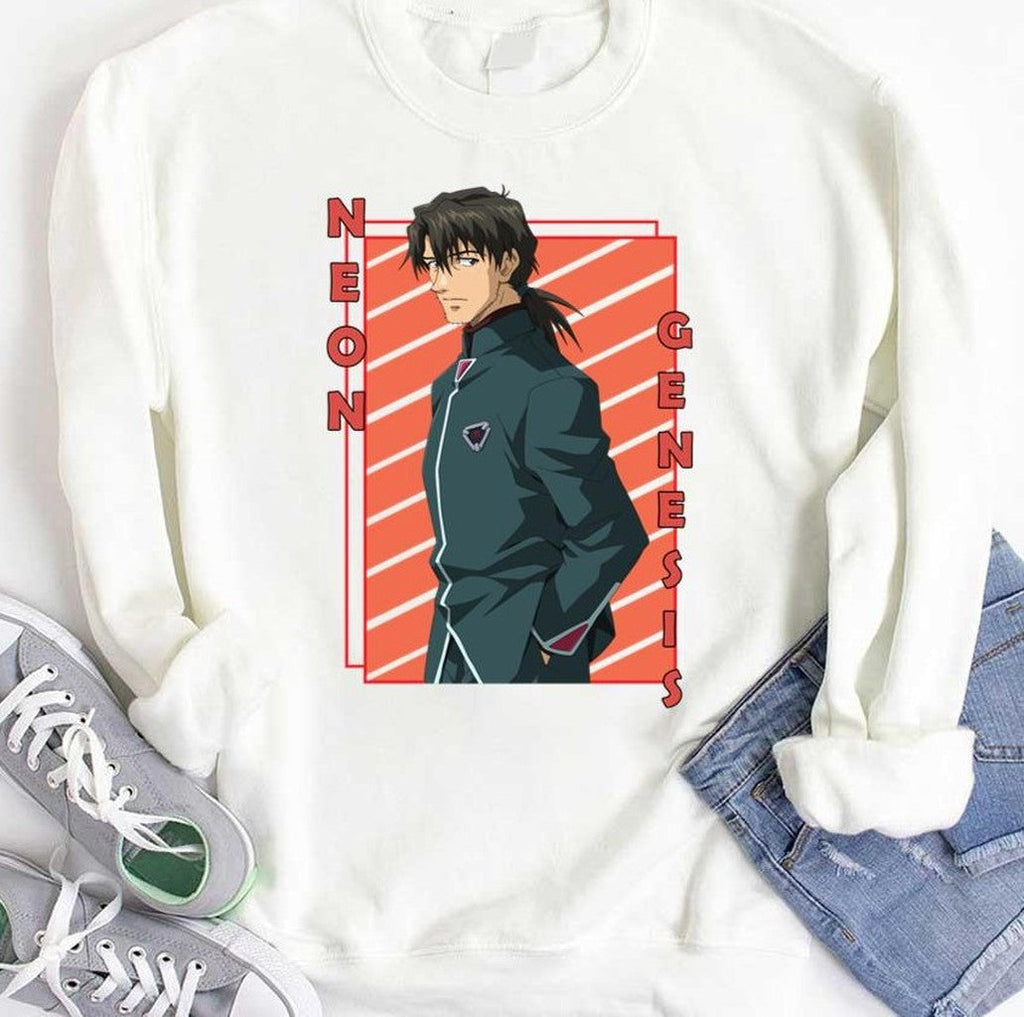 Ryoji Kaji Neon Genesis Evangelion Graphic Design Unisex Hoodie