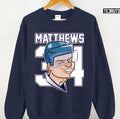 Auston Matthews Meme Cartoon Toronto Maple Leafs Unisex Sweatshirt
