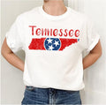 Tennessee State Flag Patriotic State Shaped Unisex T-Shirt