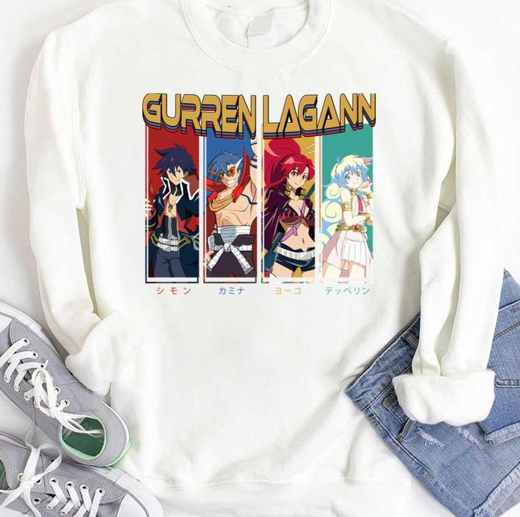 Simon Yoko Littner Kamina Nia Teppelin Characters Gurren Lagann Unisex Hoodie