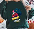 Santa Claus Skateboars Merry Christmas Party 1 Unisex Sweatshirt