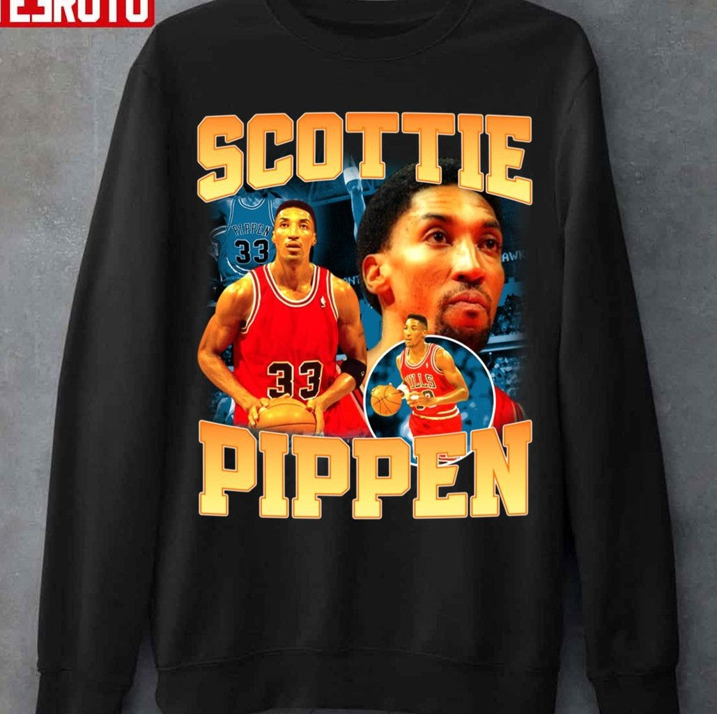 Basketball Vintage Retro 80s Scottie Pippen 90s Unisex Hoodie