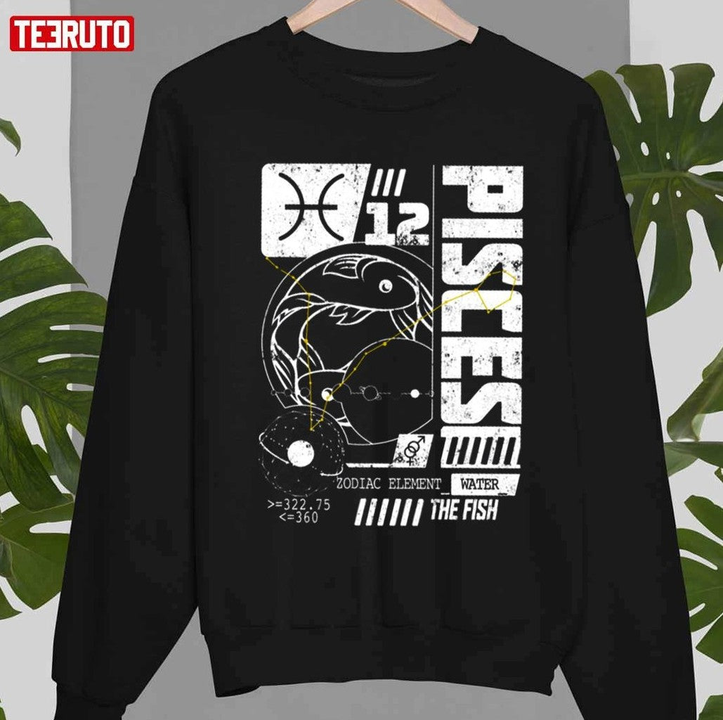 Pisces The Fish Water Zodiac Birthday Unisex T-shirt