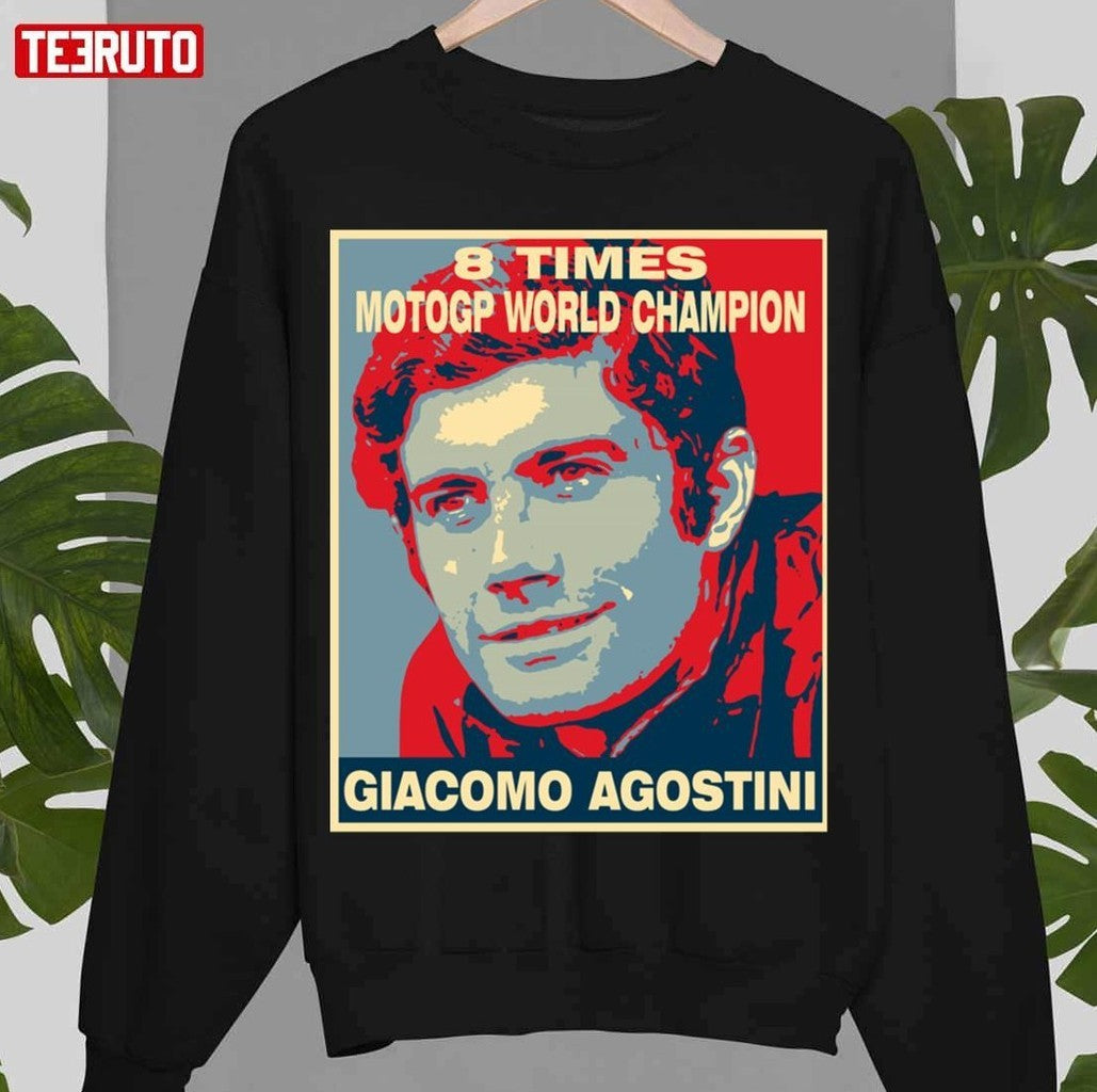 8 Times Motogp World Champion Giacomo Agostini Unisex T-Shirt