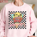 Retro Hot Mom Summer Chess Black And White Pattern Unisex Sweatshirt