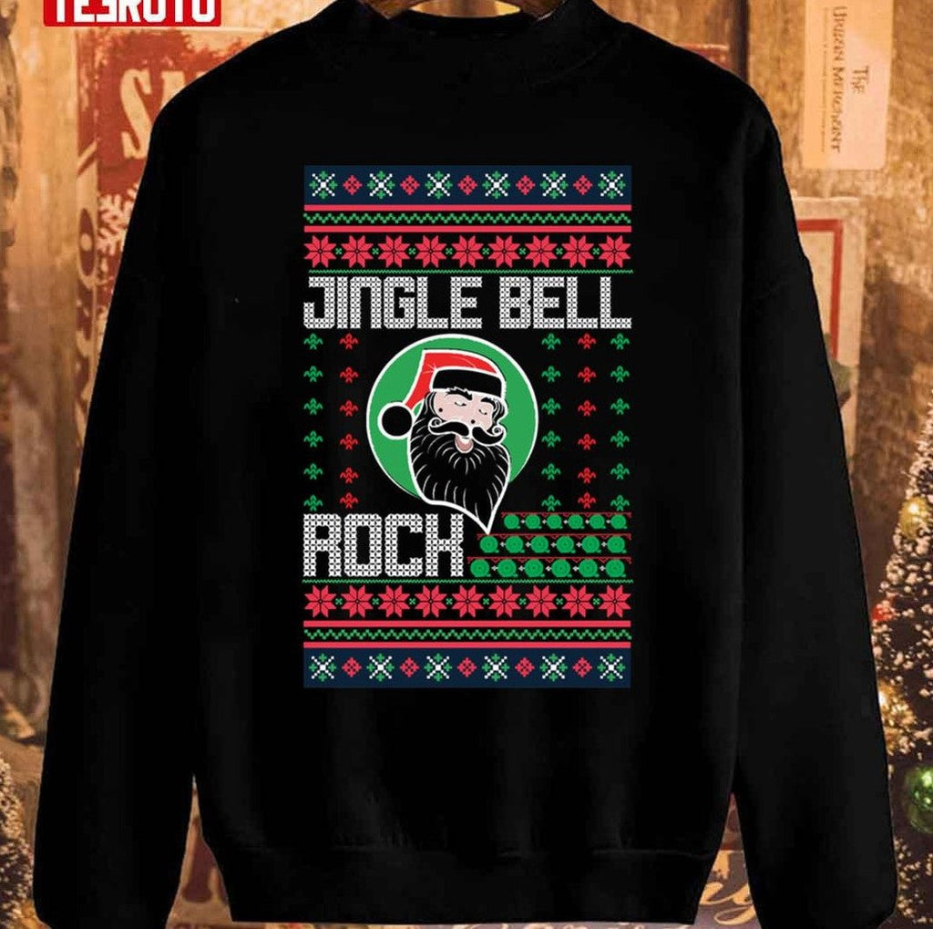 Santa Jingle Bell Rock Ugly Christmas Unisex Sweatshirt